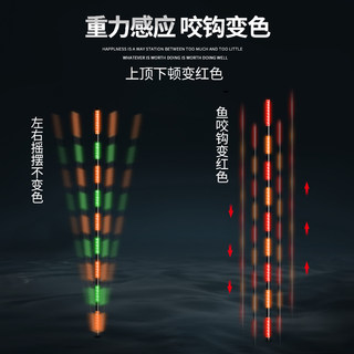 新品咬钩变色高灵敏夜光漂鱼漂醒目水无电子漂夜钓轻口鲫鱼鲤鱼漂