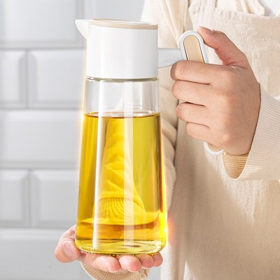 自动开合油壶防漏玻罐油用家用大容量油璃醋壶调味料瓶子厨房瓶品