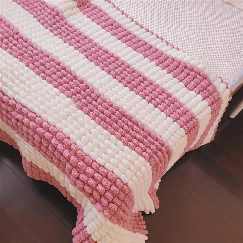 球球毛毯大球球线加密盖毯手织毛毯diy针织毯子宝宝毯子围巾帽子