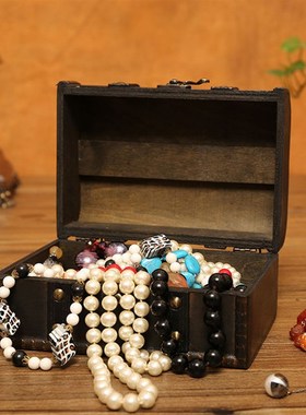 Treasure Chest Container Vintage Style Hinge Design Home Saf