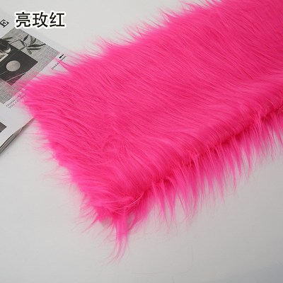 12㎝长毛绒布料diy落水毛人造毛仿J真毛娃娃毛发兽装长毛布料