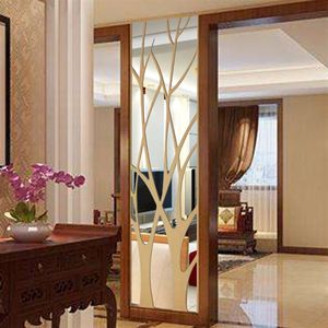 极速Modern Mirror Style Removable Decal Tree Art Mural Wall