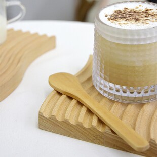 Wood Water Ripple Board Chopping Block Trays Burlywood Coffe