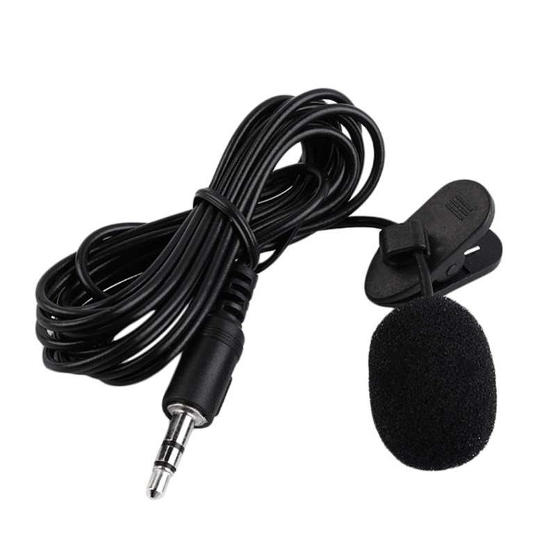 极速3.5mm Studio Speech Mic Microphone w/ Clip for PC Deskt-封面