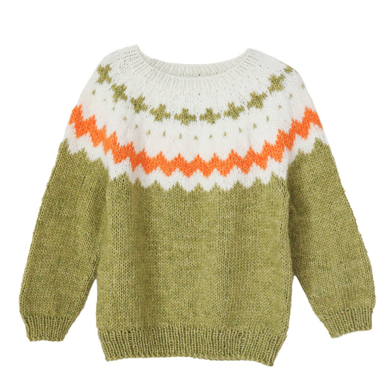 儿童波浪提花育克毛衣棒针毛线手工编织diy材料包南瓜团棉线新手,服饰配件/皮带/帽子/围巾,DIY编织材料包,淘宝优惠券,粉丝福利购,淘宝优惠卷