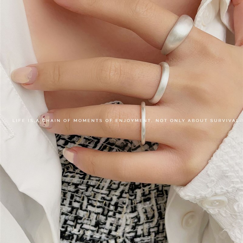 新品opening overlapping ring female retro cold wind ring rin