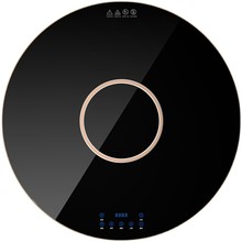 可充电圆桌转盘家用电磁炉带火锅加热保温一体餐桌电动底座饭桌面