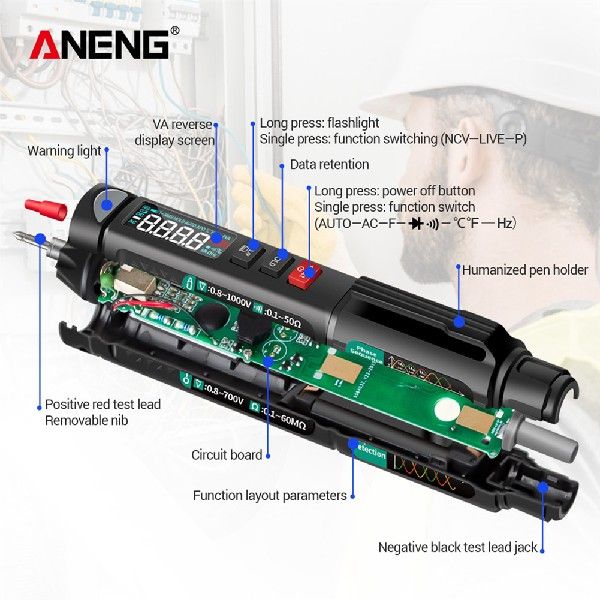 网红ANENG A3008 Pen Multimeter 6000 Counts Digital Multimete