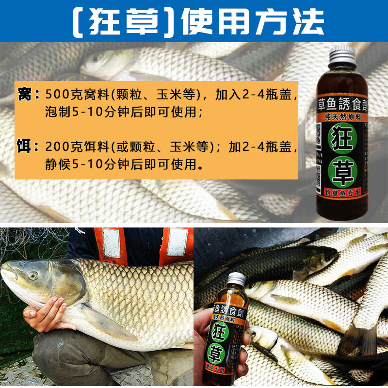 草鱼专攻狂口小药添加剂香精饵料颗粒窝料黑坑野钓草青鱼专用配方