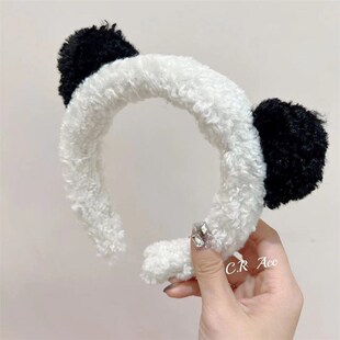 洗脸发箍女可爱发饰发卡外出头箍发窟高颅顶黑白压发发夹发捆新款