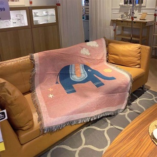 清仓东南亚风格 特价 异域大象民宿风单人位沙发套罩盖布多功能线毯