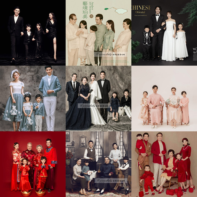 全家福摄影服装 一家六口 亲子装影楼拍照套装2021中国风民国服饰,童装/婴儿装/亲子装,亲子装/亲子时装,淘宝优惠券,粉丝福利购,淘宝优惠卷