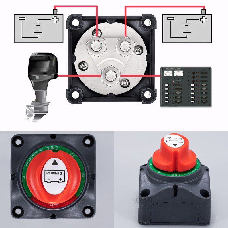 Auto Battery Disconnect Switch 12V 24V Marine 48V 300A Car T