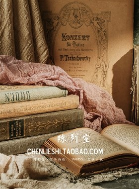 复古装饰旧英文书外文书婚礼布景陈列摆件拍摄影创意道具旧物古董