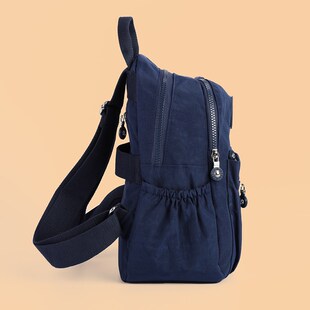 小号尼龙双肩包女式时尚多口袋青年日常休闲牛津背包拉链夹层暗袋