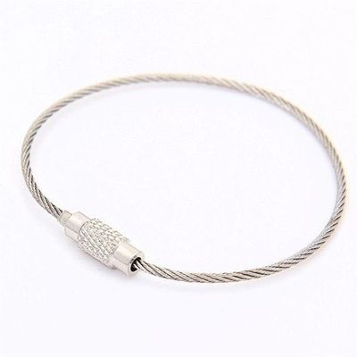 推荐CHAMSGEND 5pcs/lot Cheap Wire Rope Key Chain Stainless S