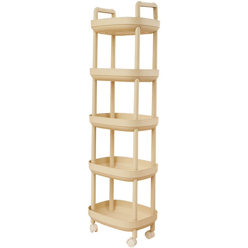 奶油风可移动小推车置物架客厅落地摆件卧室床头沙发边收纳零食架,家居饰品,落地摆件,淘宝优惠券,粉丝福利购,淘宝优惠卷