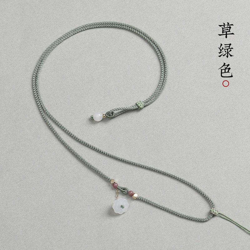 小众高货手工编织项链绳子极细吊坠挂绳黄金翡翠蜜蜡玉佛平安扣男