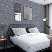 墙纸自粘3d立体防水可擦洗墙壁贴纸卧室温馨墙贴泡沫墙面装 饰壁纸