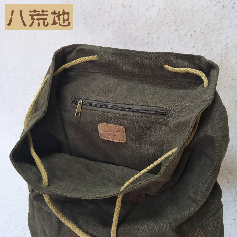 男士大容量帆布双肩包旅行包户外背包超大潮流工装耐磨旅游书包