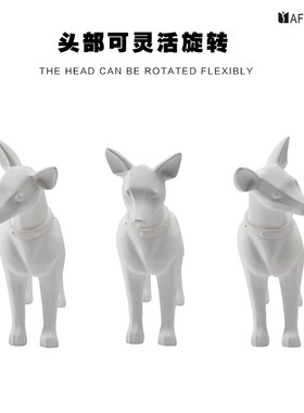 家居摆件现代风手工彩绘装饰品 C店铺开业礼品摆件宠物拍照狗模型