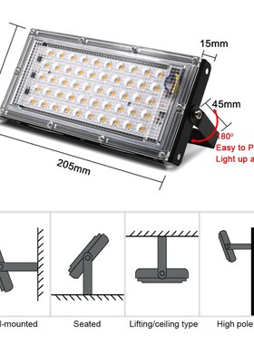 LED Grow Light PhytoLamp  Plants Tent Flower Seeding 50W AC
