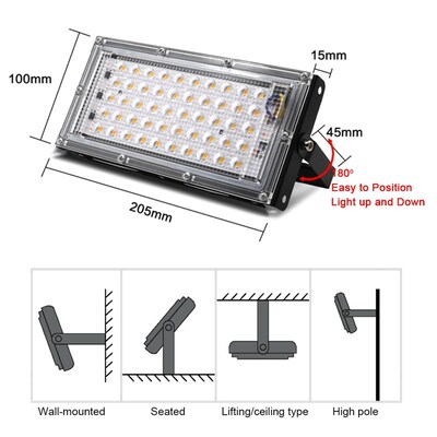 LED Grow Light PhytoLamp  Plants Tent Flower Seeding 50W AC