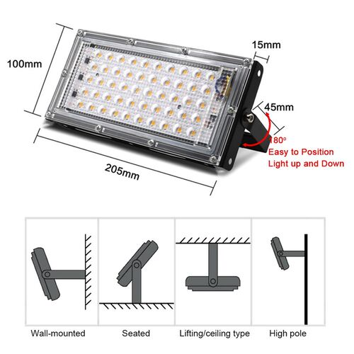 LED Grow Light PhytoLamp  Plants Tent Flower Seeding 50W AC
