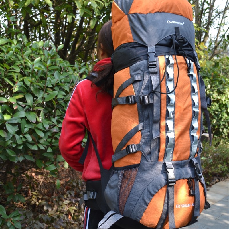 新款登山包帆布160L超大容u量男士双肩包旅行170L特大号双肩大背