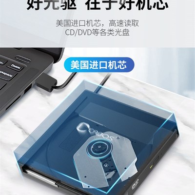 USB外置光驱盒笔记m本台式机电脑CD DVD光盘读取器移动外接光驱盒