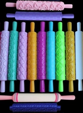 15 Styles Rolling Pin With Roller Daisy Patterns Baking Tool
