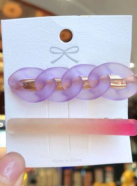 速发New Handmade Chain Hair Clips Gold Color Long Barrettes