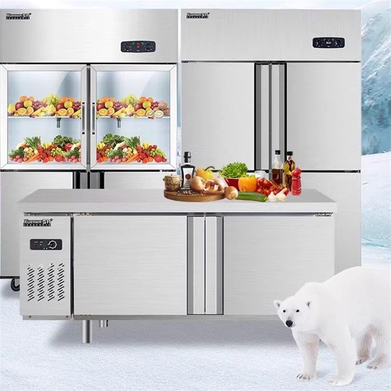 四门冰箱商用六门冷冻大容量厨房立式不锈钢操作台冰柜冷藏工作台