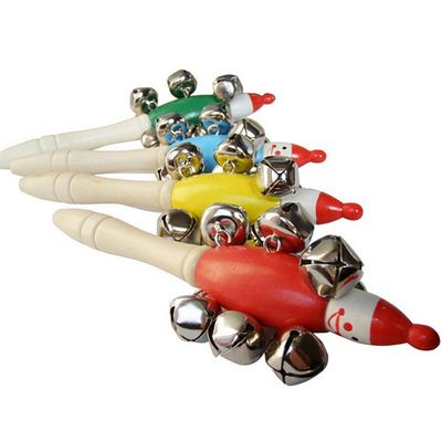 极速Wooden Musical Shaking Handbell Rattle Sound Toy for Bab