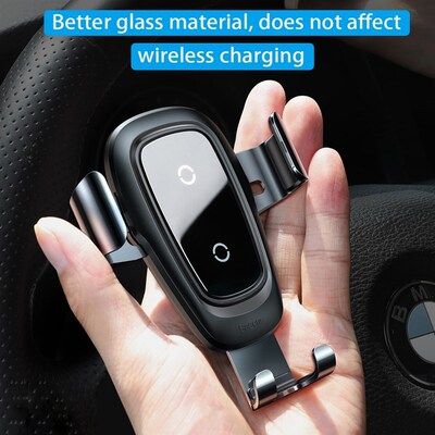 Baseus car phone holder 10w qi wireless charger for iPhone X
