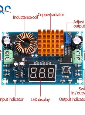 DC 3V-35V to DC 5V-45V Boost Module Digital Voltmeter DC-DC