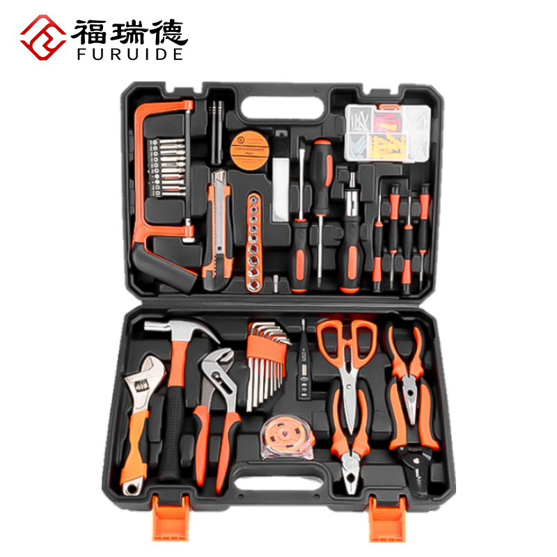 家用手动工具套装电工五金维修汽修E家庭多功能车载组合工具箱套