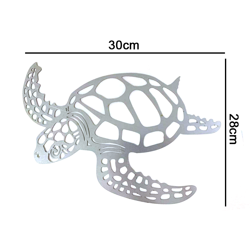 推荐Metal Sea Turtle Ornament Beach Theme Decor Wall Art Dec