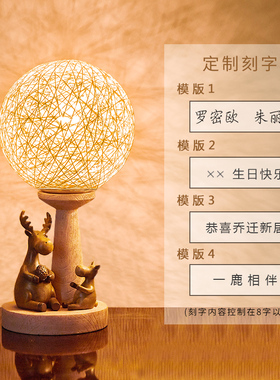 乔迁新居礼品鹿摆k件搬家结婚礼物实用闺蜜创意家居卧室房间装饰