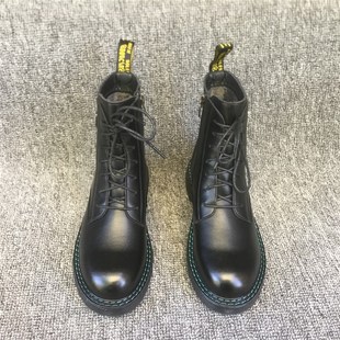 马丁靴女款英伦风厚底秋冬季加绒棉靴潮酷机车短靴子圆头拉链百搭