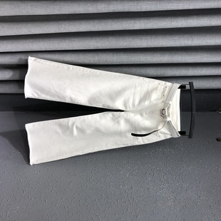 高腰显瘦宽松休闲阔腿喇叭长 新款 咖啡色拖地牛仔裤 女垂感2t1秋季