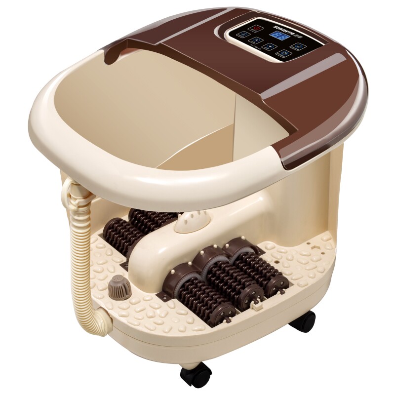 港德足浴盆全自动洗脚盆泡脚桶电动按摩加热足浴器足疗机