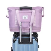 带轮旅行袋女大容量双肩包短途手提出差行李袋子防水轻便待产收纳