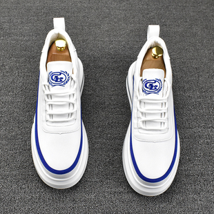 内增高透气春秋小白鞋休闲潮流男鞋低帮韩版2023新款板鞋厚底百搭