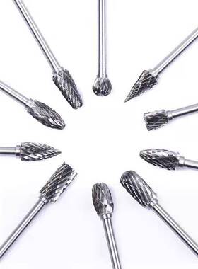 6合金新品电磨3合金磨头I钨钢锉磨头粒钨钢铣刀X打磨旋转锉刀质硬