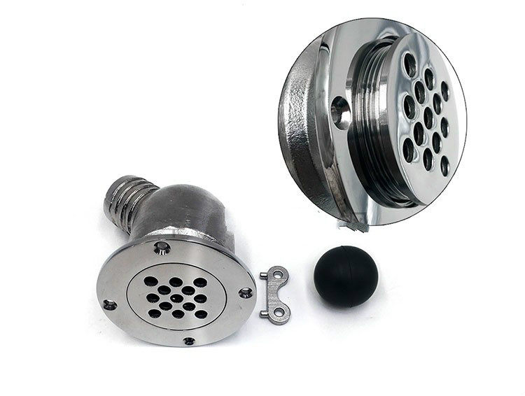 船用316不锈钢地漏 浮球地漏 过滤器  船用五金 游艇配件