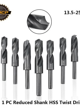CMCP 1pc 13.5-25mm Reduced Shank HSS Twist Drill Bit  Wood/M
