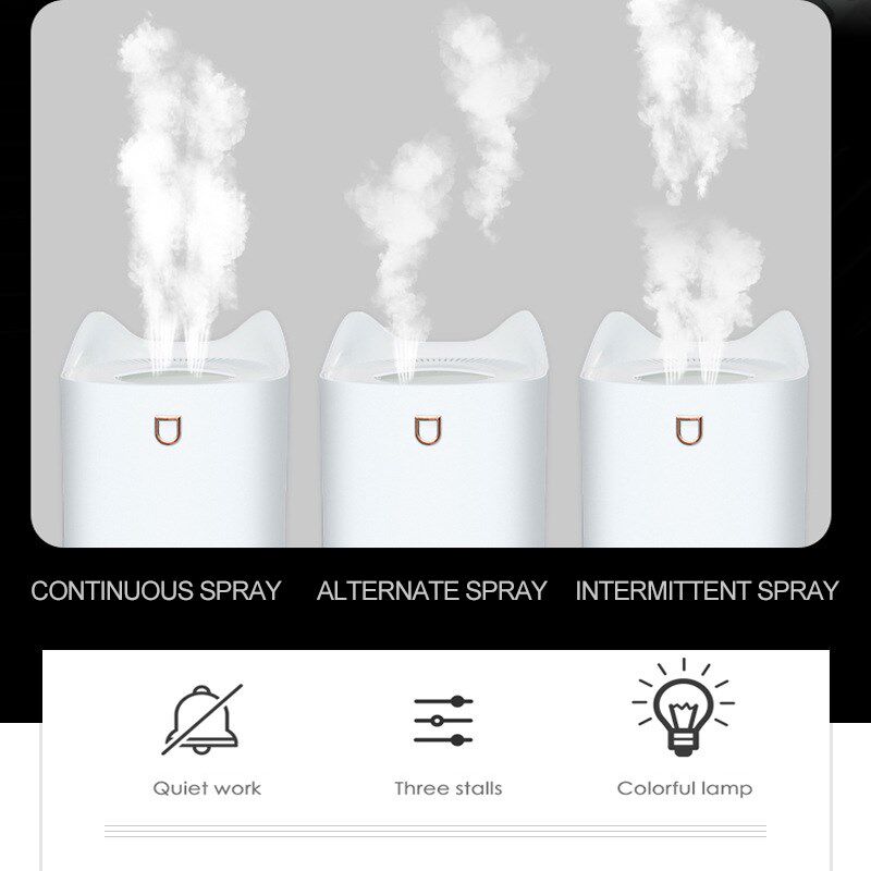 High Quality Air Humidifier 3000ML Double Nozzle Cool Mist A