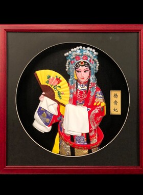 中国风京剧脸谱泥人摆件特色出国商务礼品送老外手工艺品泥塑挂件