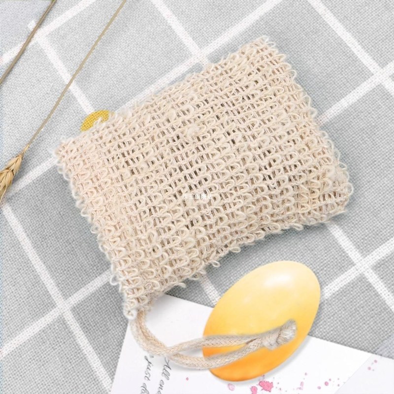 推荐1Pcs Natural Sisal Cleaning Tools Exfoliating Soap Bags